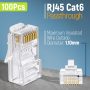 RJ45 Pass-Through Connector 100 Pack