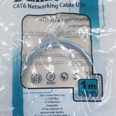 D-Link Cat6 UTP 1M Patch Cord Grey – Professional Gigabit RJ45 Networking Cable for Server Racks & Home Office