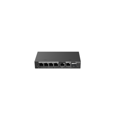 Ruijie Reyee RG-ES206GS-P 6 Port Gigabit Smart Cloud Managed PoE Switch – IP Camera NVR Network Switch with Intelligent PoE Adaptive & Loop Prevention (65W Total Power Budget)