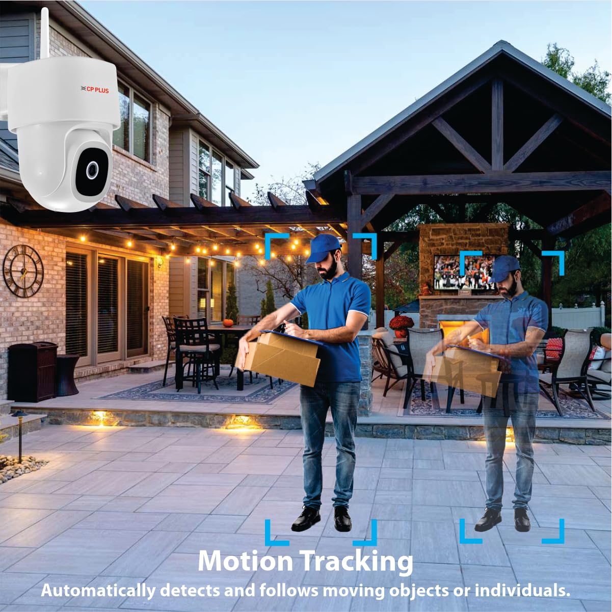 CP-Z45Q Smart Outdoor Dome Camera: 360° Auto-Tracking, 2K Crystal Clear Video, & Two-Way Talk – Remote Mobile App Viewing - Image 5