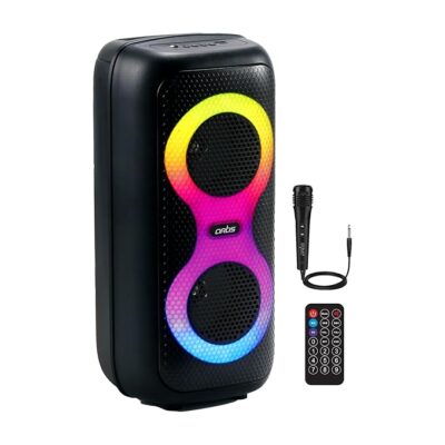 Artis SoundPro 210 Wireless Bluetooth Party Speaker with Multiple functionality of an USB Input, Aux Input, TF Card, FM Radio, TWS Input and Wired mic with 24W Output