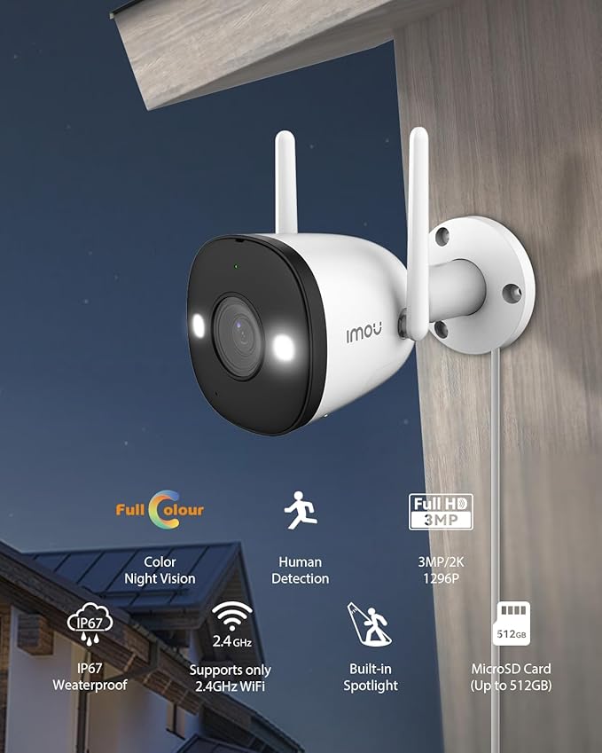 Imou Bullet 2E Outdoor WiFi Camera 5MP Color Night Vision - Image 6